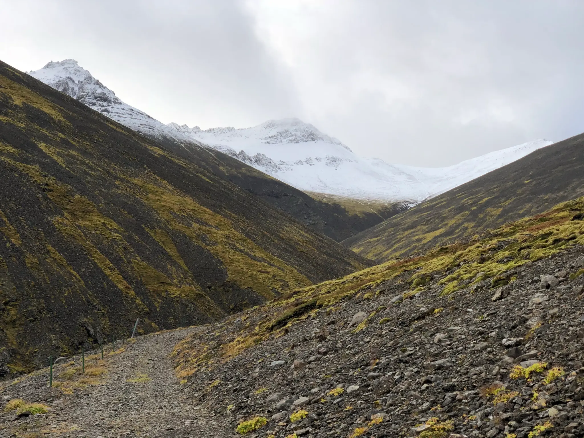 Follow the dirt track into the valley